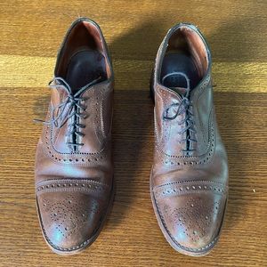 Brown saddle shoes from Allen Edmonds collaboration with Freeman’s Sporting Club